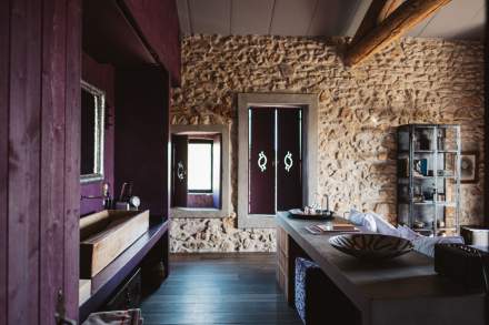 Salle de bain, Château Castigno - Château Village Castigno Hôtel atypique Occitanie